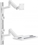 SpeaKa Professional Monitor-Wandhalterung SP-MM-961 17-49 Zoll wei&szlig; h&ouml;henverstellbar schwenkbar neigbar VESA