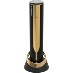 Prestigio Maggiore, smart wine opener, 100% automatic, opens up to 70 bottles without recharging, foil cutter included, premium design, 480mAh battery, Dimensions D 48*H228mm, black + gold color.