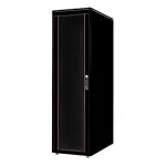 19 colių tinklo spinta ROLINE Pro 47U 600x1000 mm laisvai pastatomas stovas, stiklinės durys, juoda, IP20, 600 kg