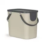 Rotho Albula 25 L stačiakampis &scaron;iuk&scaron;lių/daiktų konteineris, kapučino, technopolimeras, 25 L, 400&times;235&times;340 mm
