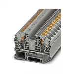 Phoenix Contact 3212138 PT 16 N Praėjimo gnybtų blokas, Push-in jungtis, 16 mm&sup2;, 1000 V, 76 A, pilkas