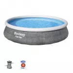 Bestway Fast Set 57376 apvalus pripučiamas baseinas, 7,340 L, pilkas