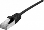 Dexlan Patchkabel Cat. 6A, S/FTP (PiMF), ultrad&uuml;nn, halogenfrei, mit Rastnasenschutz, schwarz, 0,3 (858735)