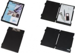 WEDO Klemmbrett XS, mit Aufbewahrungsfach, DIN A4, schwarz aus bruchfestem Kunststoff, mit Metallklemme, Aufbewahrungs - 1 St&uuml;ck (57 5001)