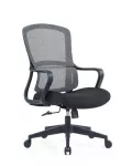 Ergonominė biuro kėdė Up Up Darwin, juoda, juodas audinys + pilkas tinklelis