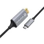 Evelatus TPC04 universalių duomenų kabelis HDMI į Type-C, juodas