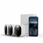 Arlo Ultra 3 4K-&Uuml;berwachungskamera 3er-Set mit Solarpanel VMC5350-111EUS