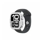 AMAZINGTHING Titan Pro metalinis dėklas, skirta Apple Watch 11 46mm, aliuminis, sidabrinis