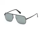 GUESS Vyri&scaron;ki Akiniai Nuo Saulės GU6939-5802Q Juodas Kvadratinis Rėmas Rūkyti Stiklai 58mm