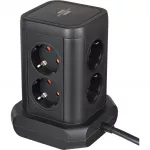 Maitinimo bok&scaron;tas Brennenstuhl 1153560010 &mdash; 8 lizdai, 2&times;USB-A, 1&times;USB-C, juodas