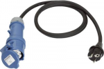 as-Schwabe 60486 Stromkabel Schwarz - Blau 1,5 m Netzstecker Typ E+F 3-polig (60486)