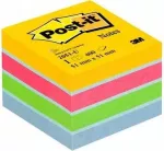 Post-It 2051-U Lipnūs lapeliai kvadratiniai Mėlyni - Žali - Rožiniai - Geltoni (2051-U)