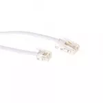 ACT White plok&scaron;čias telefono laidas 3 m su RJ11 ir RJ45 jungtimis