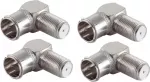 SHIVERPEAKS BS15-300514 5 vnt. F-Quick stačiakampis F tipo adapteris, nuo vyri&scaron;ko iki moteri&scaron;ko, 75 omų, nikeliuotas žalvaris