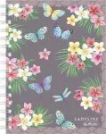 Užra&scaron;ų knygelė Herlitz Ladylike Butterflies A5 100 lapų Pilka Įvairiaspalvė