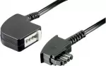 Basetech telefono (analoginis) prailginimo kabelis [1x TAE-F ki&scaron;tukas &ndash; 1x TAE-F lizdas] 15,00 m juodas (BT-1602134)