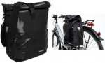 FISCHER Fahrrad-Gep&auml;cktr&auml;gertasche Kurier, schwarz aus strapazierf&auml;higer, wasserundurchl&auml;ssiger Tarpaulin - 1 St&uuml;ck (50645)