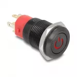 Jungiklis mygtukinis DELOCK 22013 16 mm 12 V juodas
