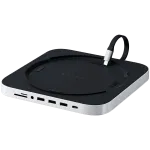 Satechi USB Type-C aliumininis stovas ir centrinė stotelė, skirta Apple Mac mini (sidabrinė)