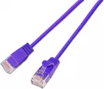 Wirewin SLIM KAT6A 10 Gigabit &scaron;viesusis patch laidas, apvalus, U/UTP, &Oslash; 3,6 mm, violetinės spalvos (SLIM-L-UU-K6A 0.1 VT)