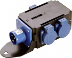 AS SCHWABE MIXO Stromverteiler WESER 230V, Eingang: 1 CEE-Stecker 3p, 230V,16A, Ausgang: 3 Schutzkontaktsteckdosen 230V 16A (60498)