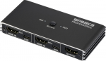 SpeaKa Professional HDMI 2.0 Slim KVM 2X1 USB2.0+IR, Black HDMI-Switch HDMI 3840 x 2160 Pixel (SP-13724436)