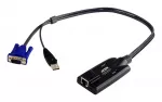 ATEN USB &ndash; VGA į Cat5e/6 KVM adapterio laidas (CPU modulis), USB, VGA, juoda, mėlyna, metalinė, RJ-45, 1 x RJ-45