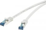 Renkforce RJ45 Netzwerk Anschlusskabel CAT 6a S/FTP 3 m Grau mit Rastnasenschutz, Flammwidrig Renkforce (1381762)