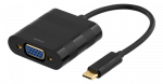 Deltaco USBC-1098 Videokabel-Adapter 0,1 m USB Typ-C VGA (D-Sub) Schwarz (USBC-1098)