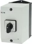 Eaton 207537 3 polių sukamasis jungiklis, 20 A, 690 V, priekinio montavimo, juodas/baltas
