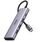 Ugreen 6-in-1 USB-C Hub USB Type-C sidabrinis