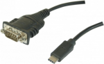 USB Type C zu RS232 Serial Converter, USB St. C / DB9 St. Adapterkabel zum Anschluss von Ger&auml;ten mit serieller Schnittstelle an USB C (040331)