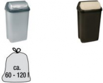 keeeper Abfallbeh&auml;lter rasmus, 50 Liter, silber mit Rolldeckel, Material: PP, - 1 St&uuml;ck (1045516000000)