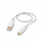 Hama Flexible USB Kabel 1,5 m USB 2.0 USB A USB C Wei&szlig; (00201571)