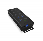 ICY BOX IB-HUB1703-QC3 USB 3.2 Gen 1 (3.1 Gen 1) Type-B 5000 Mbit/s Black
