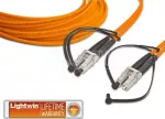 Lightwin LDP-50 LC-LC 2.0 OM2 &scaron;viesolaidinis kabelis 2 m 2x LC oranžinis