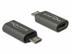 DeLOCK - USB-Adapter - USB-C (W) bis Micro-USB Typ B (M) - USB 3,1 Gen 1 - 2,8 cm - Anthrazit (65927)