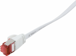 Logilink SlimLine - Patch-Kabel - RJ-45 (M) bis RJ-45 (M) - 1 m - U/FTP, PiMF - CAT 6 - geformt, ohne Haken, flach - wei&szlig; (CF2031S)