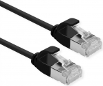 ROLINE Green - Patch-Kabel - RJ-45 (M) zu RJ-45 (M) - 1 m - U/FTP - CAT 6a - halogenfrei, geformt, ohne Haken, verseilt - Schwarz (21.44.3353)
