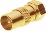 Adapteris ShiverPeaks 85323-G IEC ki&scaron;tukas į F lizdą, paauksuota jungtis