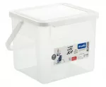 Talpa skysčiams Rotho Basic 4,5 L modelis 1770201100RP, skaidrus technopolimeras su dangteliu ir pakabinimo anga