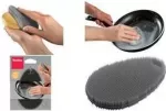 Metaltex silikoninė valymo kempinė, ovali, pilka, lanksti, 1 vnt. 297615000