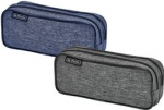 herlitz Doppel-Schlamper-Etui Knitted Fabric, sortiert aus Nylon, 2 F&auml;cher, 2 Rei&szlig;verschl&uuml;sse, - 2 St&uuml;ck (50027682)