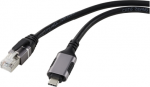 Renkforce USB, Netzwerk Adapterkabel [1x USB-C&reg; Stecker - 1x RJ45-Stecker] 1.80 m Aluminium-Stecker (RF-6055778)