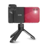 SBS Wireless Reflex Set BT &ndash; i&scaron;maniojo telefono vlogų rinkinys su mini trikoju, Bluetooth nuotolinio valdymo pulteliu ir LED žiedo &scaron;viesa, juoda