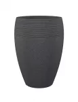 Emsa Landhaus Flower Pot 283/65 Black-Granite D47 &ndash; 47 cm apvalus vazonas, 38 L, atsparus UV ir &scaron;alčiui, vidaus ir lauko