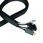 LogiLink Kabelschlauch 0.5 mm m. Rei&szlig;verschluss 5 m schwarz (KAB0083)