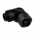 Alphacool Eiszapfen 13/10mm compression 90&deg; rotatable G1/4 - Fl&uuml;ssigk&uuml;hlsystemarmatur - Deep Black, mattschwarz (17230)