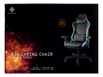 Deltaco GAM-080 gaming chair faux leather w. RGB LED black