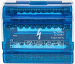 VCX BLK 411 4-Pole 11-Terminal Distribution Block 100A 1000V Grey